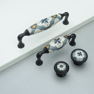 3.78", 5.0" High Quality Ceramic Kitchen Knobs | Gray, Blue, White Cabinet & Drawer Pulls | Chic Furniture Hardware