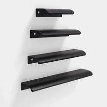 Load image into Gallery viewer, Black Invisible Concealed Pulls | Modern Decorative Embedded Drawer, Cabinet, Wardrobe &amp; Cupboard Handles
