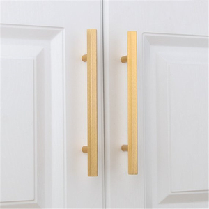 3.78", 5", 6.3", 7.55" (96mm, 128mm, 160mm, 192mm) Brass Black Hexagon Pulls | Modern Kitchen Cabinet Door Handles, Dresser & Drawer Knobs