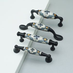 3.78", 5.0" High Quality Ceramic Kitchen Knobs | Gray, Blue, White Cabinet & Drawer Pulls | Chic Furniture Hardware