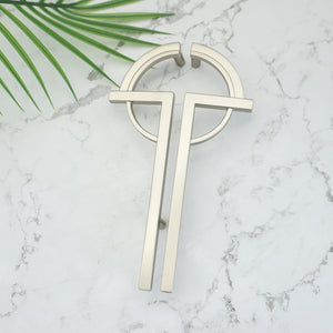5" (128mm) Brushed Nickel Symmetrical Pulls, Knobs & Handles | Cabinet, Dresser, Drawer & Kitchen Hardware