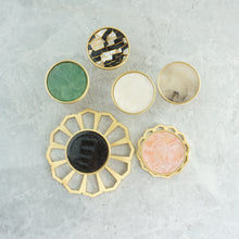 Load image into Gallery viewer, Colorful Modern Brass &amp; Acrylic Knobs, Pulls &amp; Handles | Dresser, Drawer &amp; Kitchen Cabinet Hardware
