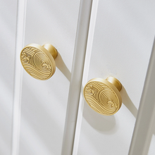 Load image into Gallery viewer, Solid Brass Gold Cabinet Knobs &amp; Pulls | Dresser &amp; Drawer Pulls, Kitchen Door Knobs, Hardware
