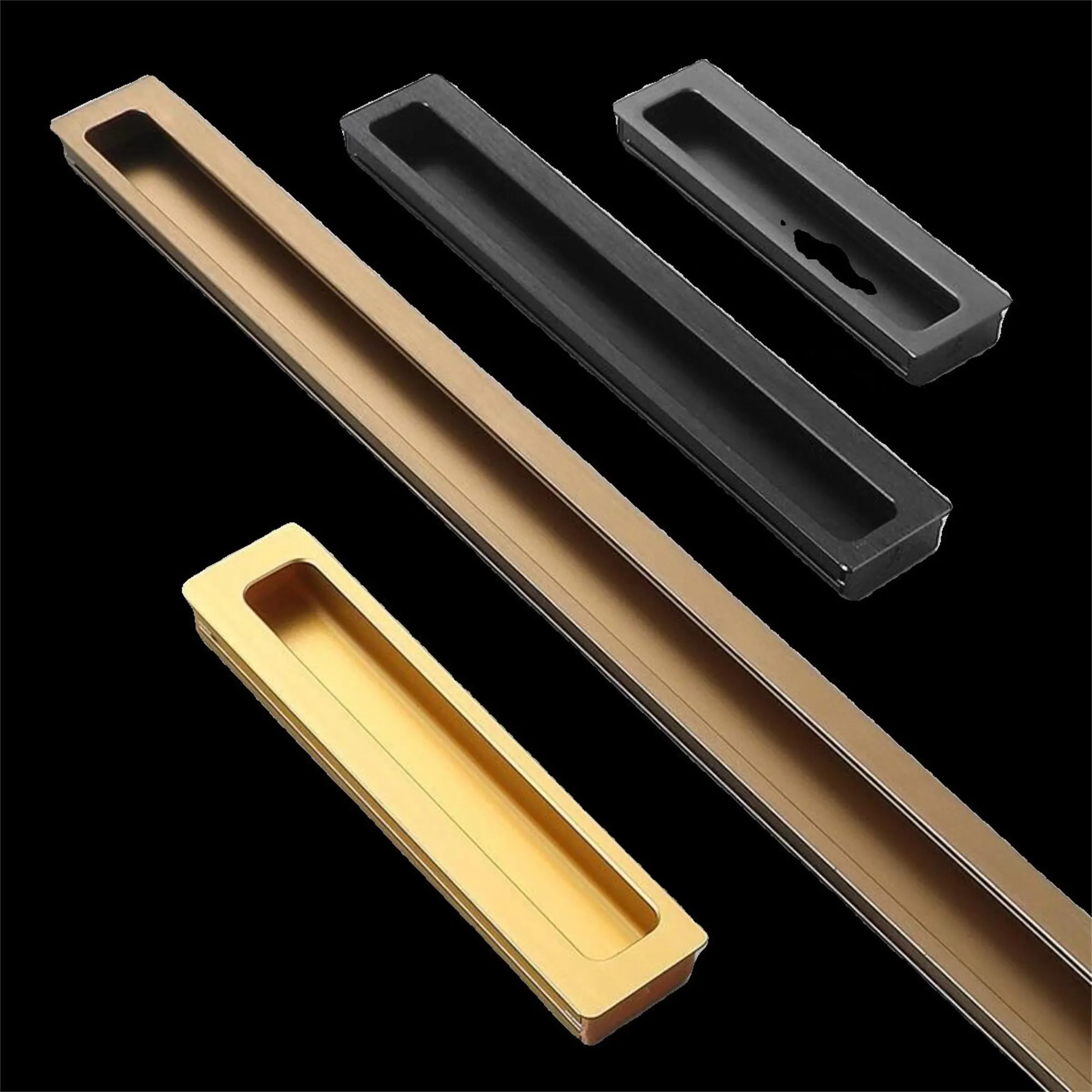 Pull Handle Invisable Recessed Concealed Cabinet Pulls | Embedded Invisible Drawer Handles ...
