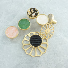 Load image into Gallery viewer, Colorful Modern Brass &amp; Acrylic Knobs, Pulls &amp; Handles | Dresser, Drawer &amp; Kitchen Cabinet Hardware

