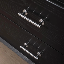 Load image into Gallery viewer, 3.78&quot;, 5&quot;, 6.3&quot;, 8.8&quot; Bamboo &amp; Chrome Cabinet Pulls &amp; Knobs | Unique Drawer Handles, Closet &amp; Wardrobe Dresser Knobs

