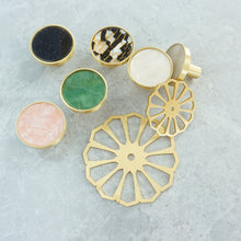 Load image into Gallery viewer, Colorful Modern Brass &amp; Acrylic Knobs, Pulls &amp; Handles | Dresser, Drawer &amp; Kitchen Cabinet Hardware

