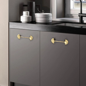 3.78", 5.0" Gold Fun Kitchen Pulls | Solid Brass Drawer Pulls, Cabinet & Dresser Knobs, Closet & Wardrobe Handles