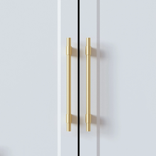 Load image into Gallery viewer, 3.78&quot;, 5&quot;, 6.3&quot;, 8.8&quot;, 12.6&quot; Solid Brass &amp; Chrome Kitchen Pulls | Drawer &amp; Cabinet Knobs, Closet &amp; Wardrobe Handles
