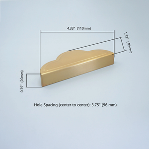 3.78" Champagne Gold Cabinet Door Handles | Dresser & Drawer Knobs, Kitchen Cupboard & Closet Wardrobe Pulls, Hardware