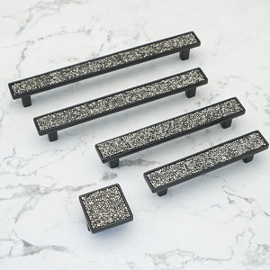 Bling Glass & Crystal Drawer Knobs | Silver Chrome Clear Dresser Handles |Furniture Hardware