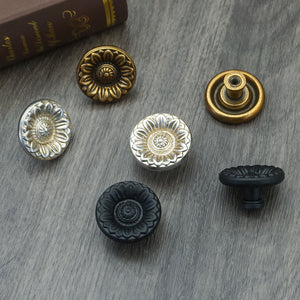 Rustic Floral Knobs, Pulls & Handles | Antique Brass, Silver | Dresser, Drawer, Kitchen Cabinet & Door Hardware
