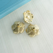 Load image into Gallery viewer, Gold Brass Flower Knobs | Kitchen Cupboard &amp; Drawer Pulls, Cabinet &amp; Dresser Handles, Furniture Hardware
