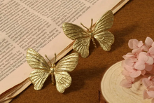 Load image into Gallery viewer, Solid Brass Butterfly Cabinet Knobs &amp; Pulls | Gold Animal Drawer Handles for Kitchen &amp; Closet
