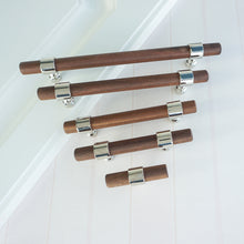 Load image into Gallery viewer, 3&quot;, 4&quot;, 5&quot;, 8.8&quot;, 10&quot; &amp; 12.6&quot; Walnut Wood Cabinet Handles | Drawer Pulls, Dresser &amp; Closet Wardrobe Knobs | Cupboard Pulls
