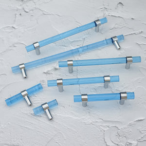Blue Acrylic Knobs & Pulls | Customized Dresser, Cabinet Door & Bathroom Handles, Hardware