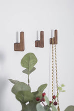 Load image into Gallery viewer, Black Walnut &amp; Beech Wood Wall Hook, Nordic Japanese Style Premium Solid Wood Coat Hook, Minimalist Drilled Entryway Wall Hanger
