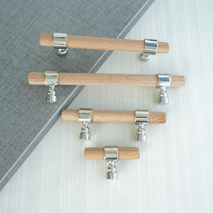 2.5", 3", 3.78", 4", 5", 6.3", 7.55", 8.8" & 10" Beech Wood Drawer Pulls | Cupboard, Cabinet & Dresser Knobs, Closet Wardrobe Handles