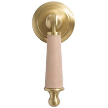 Load image into Gallery viewer, Multi-Color Leather Loop Brass Pendant Knobs, Cute Single Hole Pulls for Children’s Wardrobe &amp; Drawers
