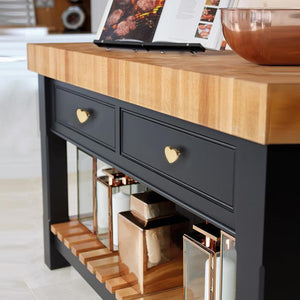 Heart Shaped Brass Knobs & Handles | Cabinet, Drawer, Dresser & Kitchen Cupboard | Furniture Hardware
