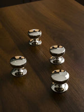 Load image into Gallery viewer, Mid‑Century Titanium Silver Cabinet Knob, High‑Quality Electroplated Warm Silver Brass Single‑Hole Drawer Pull

