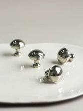 Load image into Gallery viewer, French Luxury Brass Round Single Hole Knobs, Rustproof Titanium Silver Cabinet Drawer Pulls
