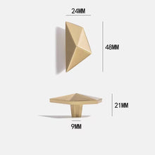 Load image into Gallery viewer, Brass Irregular Design Minimalist Retro Cabinet Knob, Single Hole Brass Drawer Pull, Unique Furniture Handle for Wardrobe &amp; Cupboard
