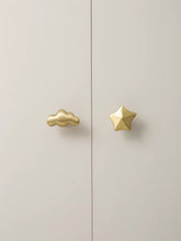 Load image into Gallery viewer, Cute Star Cloud Brass Single Hole Knobs, Original Small Handles for Children’s Drawers and Wardrobes
