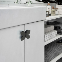 Load image into Gallery viewer, 2.5&quot; Clover Brass Knobs | Black Gray &amp; Gold Unique Dresser &amp; Drawer Knobs, Kids Door Handles, Gift-Worthy Home Replacement Hardware
