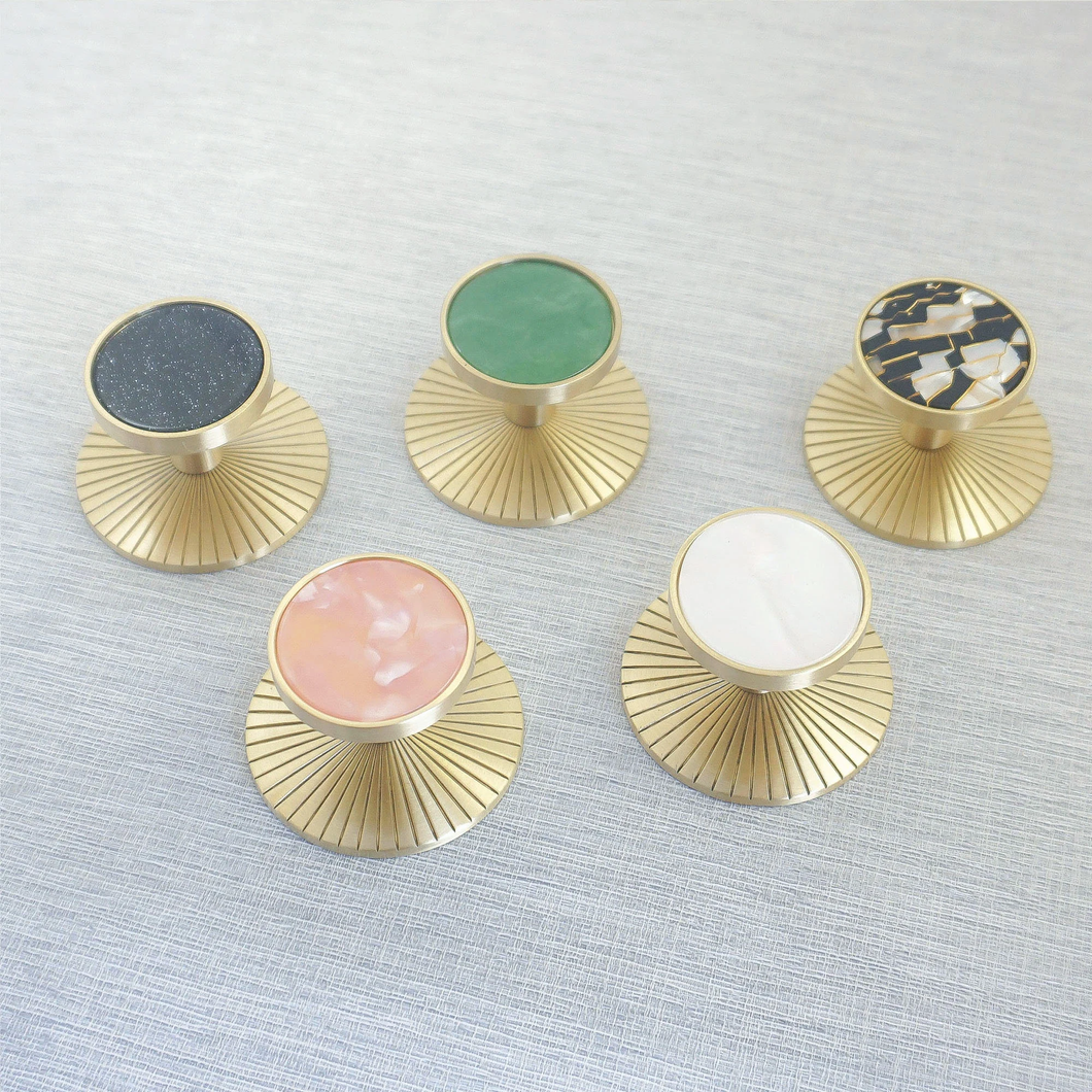 Modern Brass & Acrylic Drawer Knobs | Dresser & Kitchen Cabinet Pulls, Hardware Handles