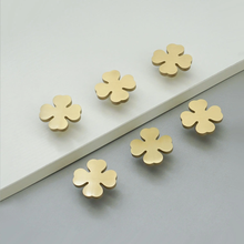 Load image into Gallery viewer, Creative Brass Clover Knobs &amp; Pulls | Cabinet, Wardrobe Door, Drawer &amp; Dresser Hardware
