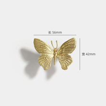 Load image into Gallery viewer, Butterfly Gold Brass Knobs &amp; Pulls | Decorative Dresser &amp; Drawer Handles, Kitchen Cabinet &amp; Furniture Hardware
