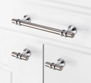 3.75", 5.0", 6.3", 7.55" (96, 128, 160, 192mm) Black & Gold Modern Drawer Pulls | Kitchen Cabinet & Door Handles, Dresser Knobs