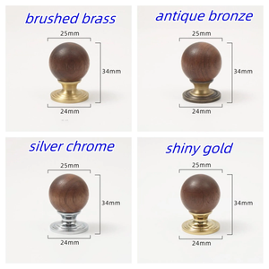 Walnut Wood & Chrome, Gold, Bronze, Brass Kitchen Knobs & Pulls | Drop Bail Drawer & Cupboard Handles, Cabinet Pulls