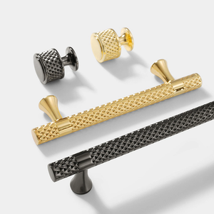 3.78", 5", 7.55" Shiny Gold & Titanium Black Kitchen Pulls | Drawer Knobs, Wardrobe & Cabinet Pulls, Cabinet Hardware