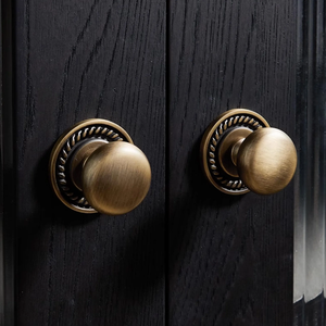 Antique Bronze Knobs with Backplate | Art Decor Unique Rustic Cabinet Pulls, Drawer & Dresser Handles, Vintage Kitchen Hardware
