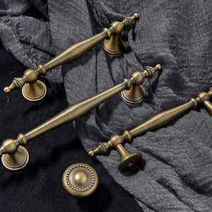 3", 3.78", 5", 6.3" Aged Brass & Antique Bronze Kitchen Handles | Unique Cabinet & Wardrobe Pulls, Drawer & Cupboard Knobs, Hardware