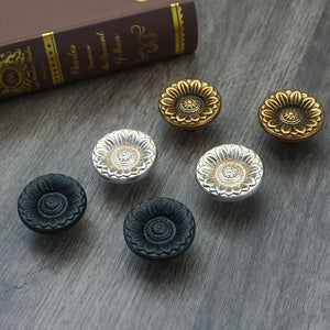 Rustic Floral Knobs, Pulls & Handles | Antique Brass, Silver | Dresser, Drawer, Kitchen Cabinet & Door Hardware
