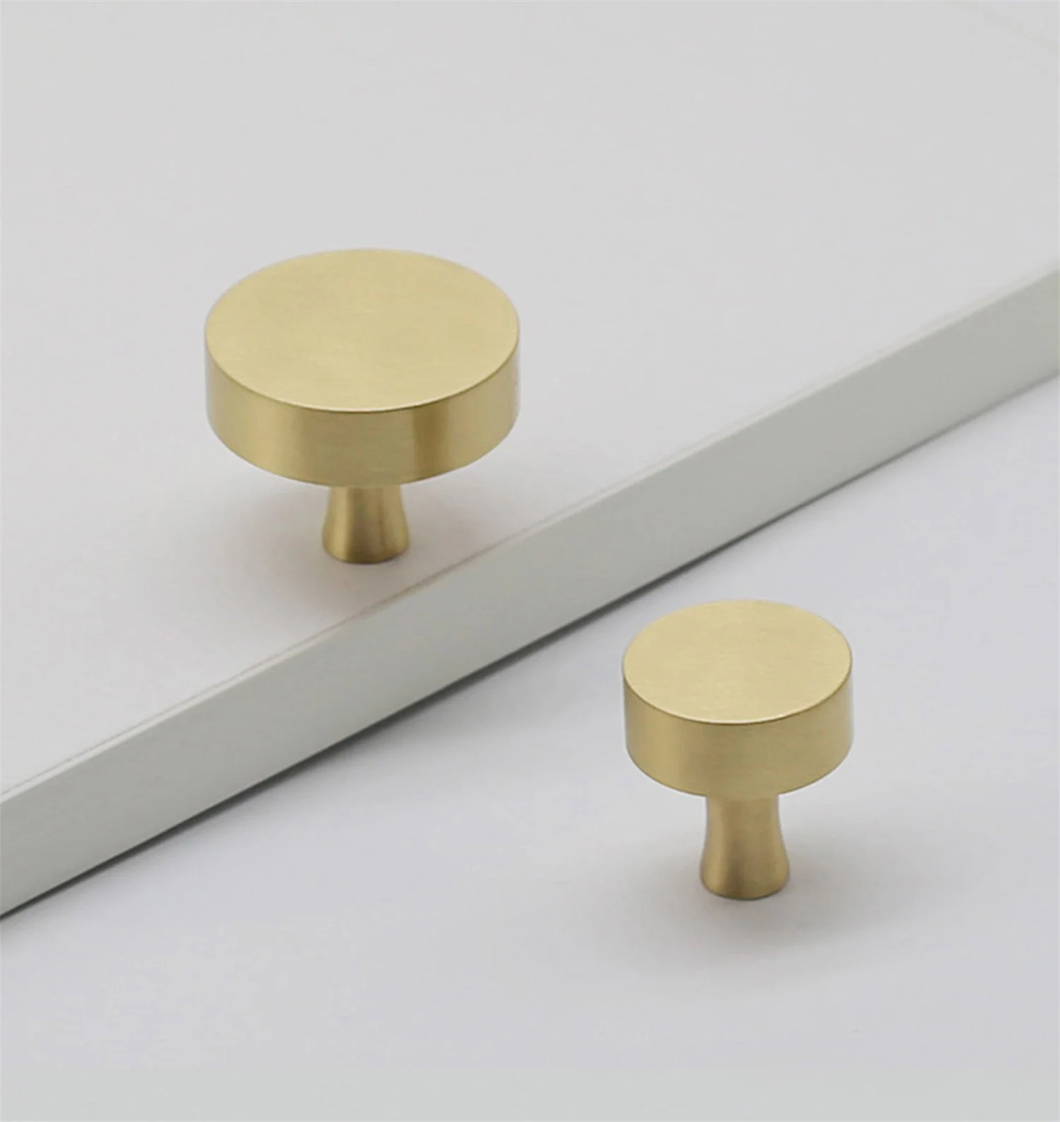 Round Brass Knobs, Pulls & Handles | Cabinet, Drawer, Dresser, Kitchen Cupboard & Furniture Hardware
