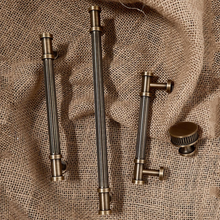 Load image into Gallery viewer, 3.78&quot;-7.55&quot; Aged Brass &amp; Antique Bronze Drop Ring Knobs, Pulls &amp; Handles | Cabinet, Drawer, Dresser, Kitchen &amp; Cupboard Hardware
