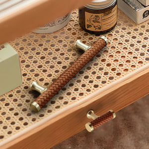 3"-12.6" Unique Leather Knobs, Pulls & Handles (Brown, Black) | Cabinet, Dresser, Kitchen Cupboard, Wardrobe & Closet Hardware