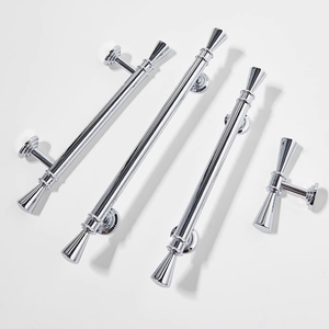 3.78"-5" Chrome Silver & Solid Brass Knobs & Pulls | Cabinet, Drawer, Wardrobe, Cupboard, Kitchen & Furniture Hardware