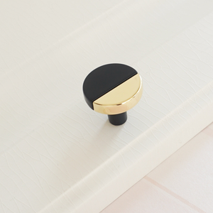 Round Black, White & Gold Knobs, Pulls & Handles | Drawer, Dresser, Kitchen, Cabinet, Door & Cupboard Decor Hardwar