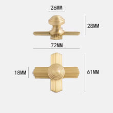 Load image into Gallery viewer, Original Vintage Brass Single Hole Flat Handles, Creative Furniture Drawer &amp; Cabinet Pulls
