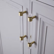 Load image into Gallery viewer, Luxury Gold Acrylic Brass Bar Pulls, Modern Minimalist Long Handles for Cabinets, Drawers and Wardrobes
