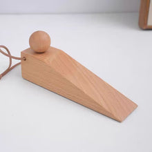 Load image into Gallery viewer, Heightened Nordic Solid Wood Door Stopper, Movable Anti-Collision Door Block for Bedroom
