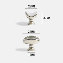 Load image into Gallery viewer, Vintage Irregular Brass Cabinet Knobs, Electroplated Titanium Silver Rust-Proof Small Drawer Pulls
