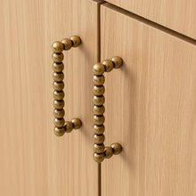 Load image into Gallery viewer, Antique Bronze Beaded Cabinet Pulls:  Drawer Handles, Modern Kitchen Hardware
