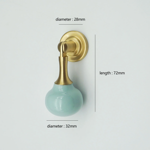 Colorful Cute Drop Ceramic Knobs & Pulls | Multi-Color (Pink, White, Blue, Green, Yellow) Unique Home Decor for Cabinets, Kid Door, Wardrobe & Dresser