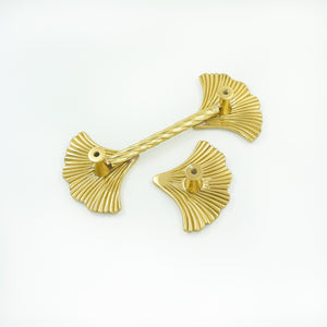 3.78"-5.0" Ginkgo Solid Brass Pulls, Knobs & Handles | Kitchen, Cabinet, Dresser & Drawer | Gift-Worthy Hardware